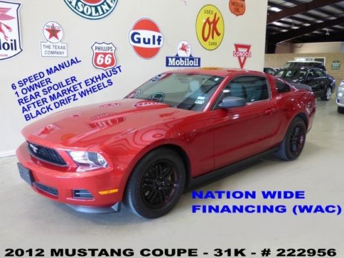 2012 mustang coupe,v6,6 speed trans,cloth,17in drifz wheels,31k,we finance!!