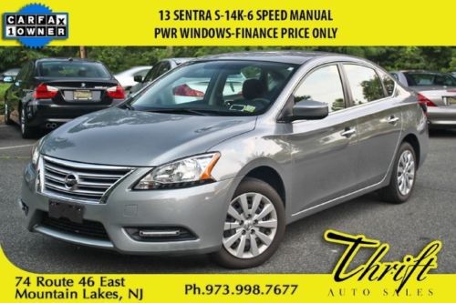 13 sentra s-14k-6 speed manual-pwr windows-finance price only