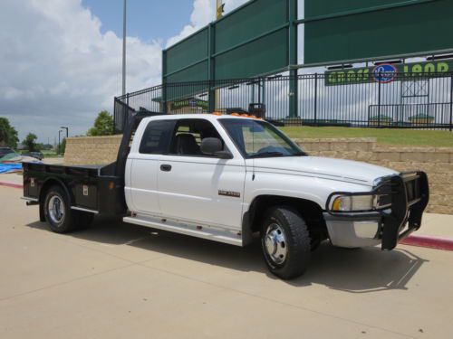 2000 texas own dodge ramm 3500 4dr quad cab flat bed fully service only 133k