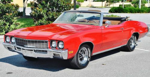 Fully restored mint condition 1972 buick skylark convertible just 77,257 miles .