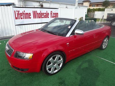Fl 2 owner s4 4.2l quattro auto red/black with only 40k miles carfax certified!