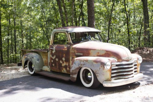 1949 chevy truck 3100 patina rat rod hot rod lowered shop truck