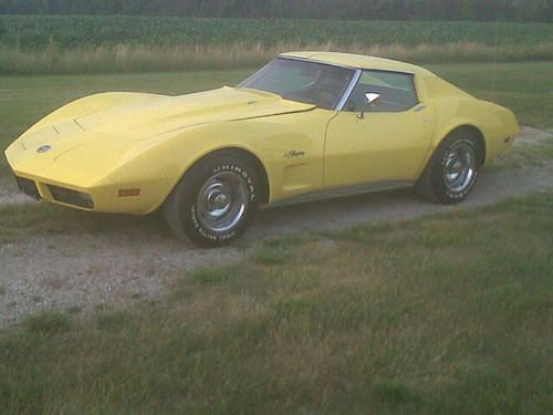 1974 corvette 454 4 speed yellow