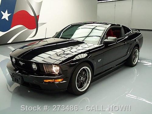 2007 ford mustang gt superchareged 5spd red leather 19k texas direct auto