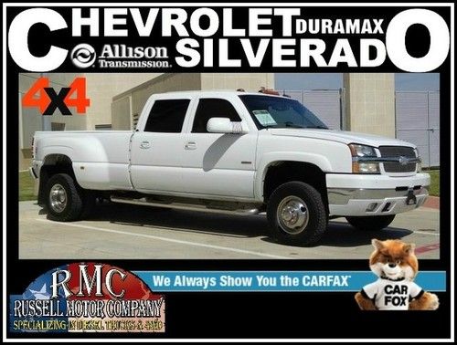 03 chevy dually white diesel duramax allison transmission leather seats crew cab