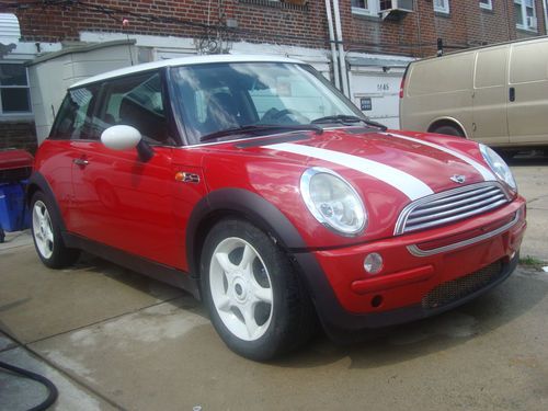 Mini cooper gas saver great red white stripes needs a good home look no reserve