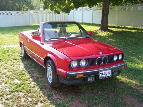Bmw  325  1990 red convertible 3-series classic