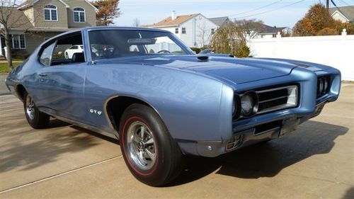 1969 pontiac gto #'s matching 400 motor 4 speed heavily documented phs