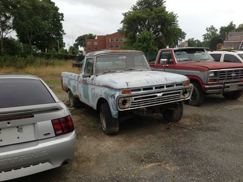 1966 ford f100 (f-100) short bed 2wd - rat rod - project