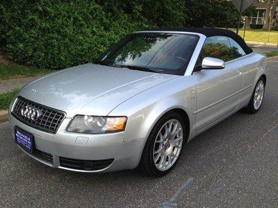 Quattro convertible s4 v8 clean carfax finance silver red leather