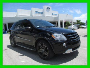 09 black ml-63 amg 4-matic 6.2l v8 awd suv *keyless go *illuminated door sills