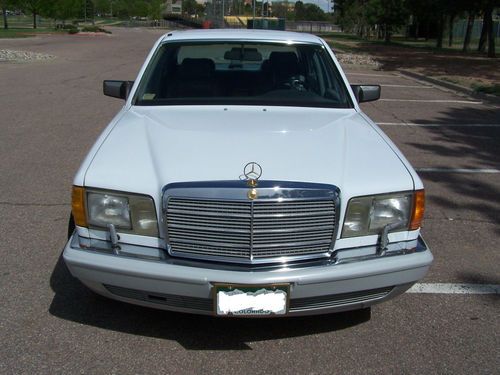 1989 mercedes-benz 420sel base sedan 4-door 4.2l white very clean