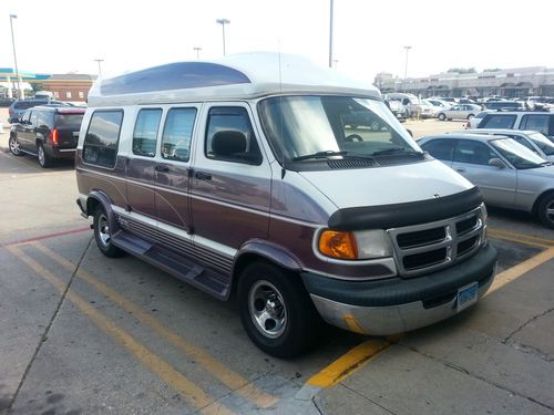 1998 dodge conversion van purple and white high top clear title