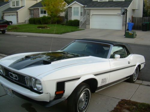 1973 ford mustang convertible mach i clone - project car - needs engine assembly