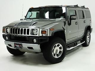 2008 hummer h2 4wd 4 wheelthird row sunroof heated leather dvd back up camera