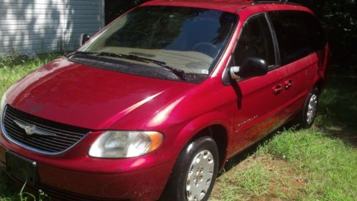 2001 red chrysler town &amp; country no reserve