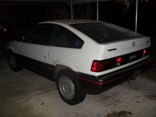 Buy Used 1987 Honda Crx White With Blue Interior Running
