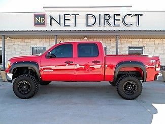 13 red lift 4x4 new 18&#034; wheels 35&#034; tires carfax low miles net direct auto texas
