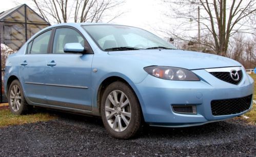 2007 mazda 3 i sedan 4-door 2.0l newer tires, pads, etc. icy blue matalic
