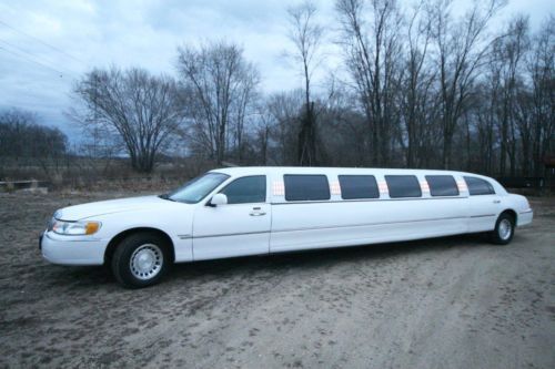 2000 lincoln limo town car stretch limousine 14-pass westwind coach low reserve