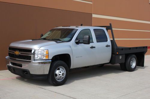 Flatbed 2012 silverado 3500 4x4 diesel dually duramax 6.6l flat bed hauler 2011