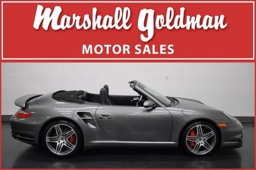 2008 porsche twin turbo cab meteor grey with black 6 speed only 12,100 miles