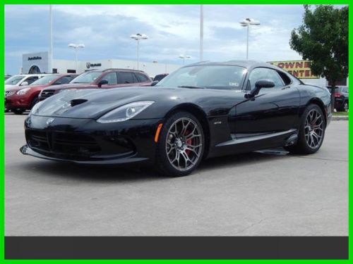 2014 srt viper gts used 3k mi venom black carbon fiber track pkg red leather