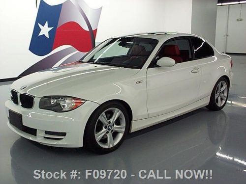 2008 bmw 128i coupe sport auto red leather sunroof 59k texas direct auto