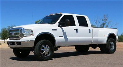 2005 ford f350 lifted crew cab diesel xlt  dually lb a/t well maint very clean