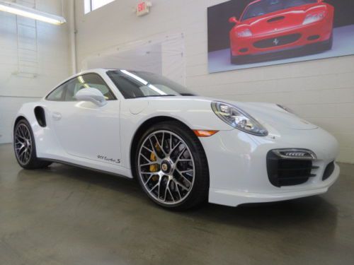 2014 911 turbo s navi glass sunroof white on black leather burmeister vent seats