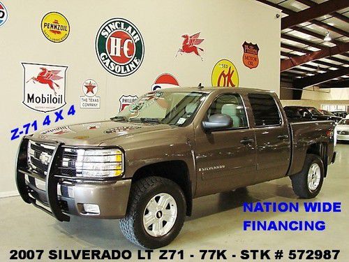 2007 1500 crew-cab lt z-71 4x4,remote start,cloth,18in wheels,77k,we finance!!