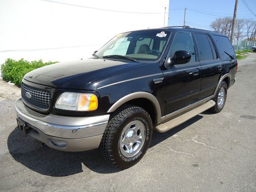 2001 ford expedition eddie bauer 4-dr 5.4l 3rd row 107k miles leather one-owner