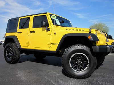 009 jeep wrangler unlimited rubicon 4x4 lifted suv~long travel suspension~nice!!
