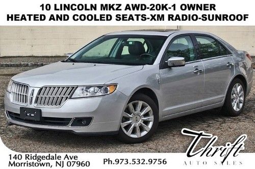 10 lincoln mkz awd-20k-1 owner-heated and cooled seats-xm radio-sunroof