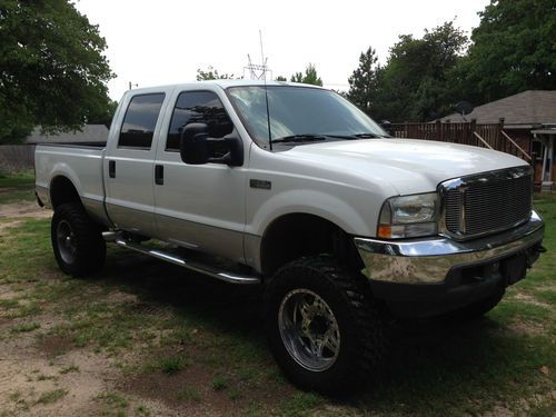 2002 FORD F250 4X4 7.3L DIESEL CREW CAB TRUCK WITH 6