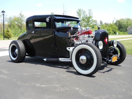 1929 ford: model a 2 door coupe 5 window-all steel
