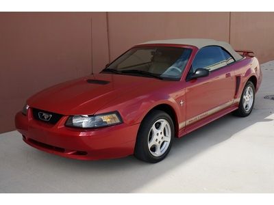 02 ford mustang convertible v6 1 owner carfax cert leather traction mach audio!!