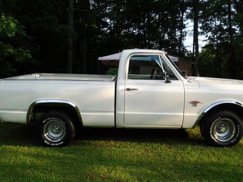 1972 chevy pickup c-10 cream ,350motor&amp;trans ,cd player,chevy rally wheels