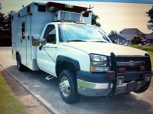 2003 chevrolet silverado 3500 duramax diesel ambulance! 36 pics!  no reserve