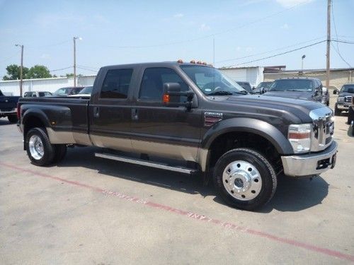 2008 ford f-450 crew cab diesel 4x4 lariat dually we finance leather very nice!c