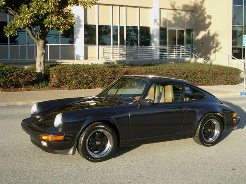 1987 porsche 911 carrera coupe 2-door 3.2l 50 trans, rare marine blue metallic