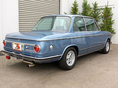1972 bmw 2002tii 2-owner socal car 500 miles since restoration rare baikal blue