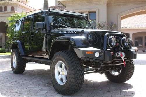 2013 jeep wrangler rubicon four door highly customized delivery miles