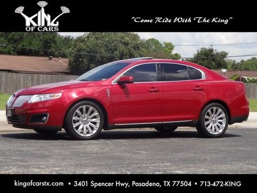 2009 lincoln mks awd black leather sunroof low miles 1 owner clean carfax