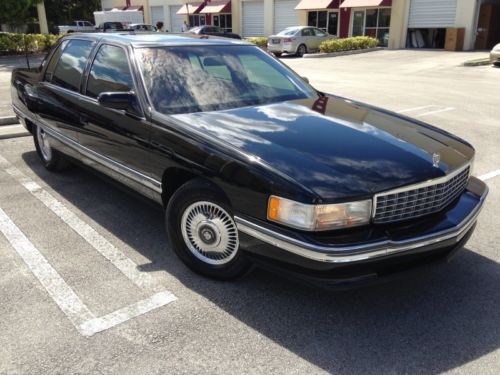 1994 cadillac deville 4 door 4.9l blk/blk 94 95 96 97 98 99 no reserve clean