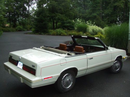 1982 chrysler lebaron convertibe mark cross edition white withtan interior
