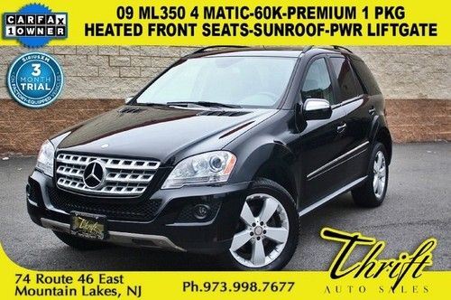 09 ml350 4 matic-60k-premium 1 pkg-heated front seats-sunroof-pwr liftgate
