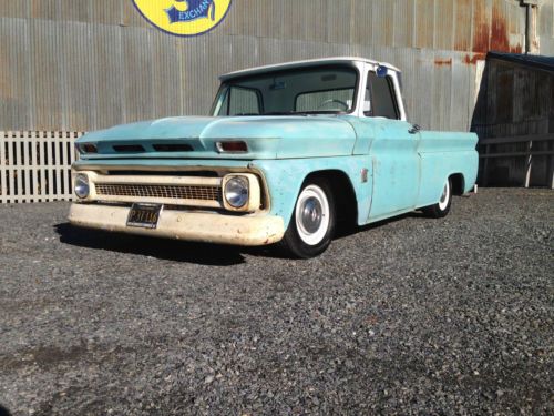 1964 chevy c10 fleet side short bed california patina barn find shop truck