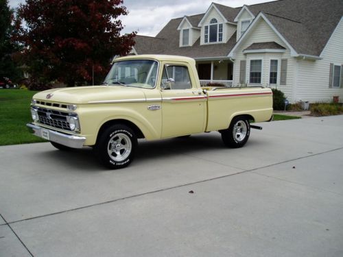 1966 ford f-100 custom cab.. one of the best you will find. v8.a/c. restored.