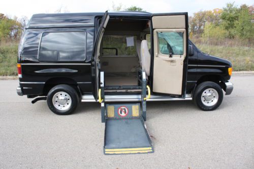 Handicap accessible wheelchair van side entry power ramp commercial lift